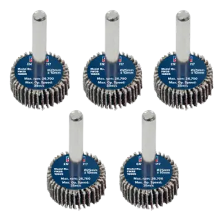 25 x 10mm Abrasive Flap Wheel with 6mm Shaft 60Grit - Pack of 5 [FW2510605]