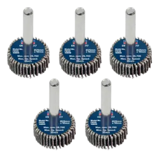 25 x 10mm Abrasive Flap Wheel with 6mm Shaft 80Grit - Pack of 5 [FW2510805]