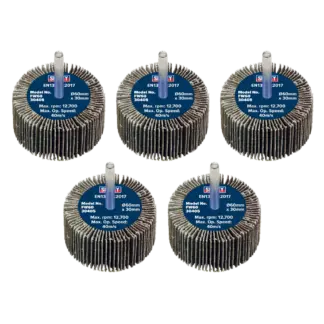 60 x 30mm Abrasive Flap Wheel with 6mm Shaft 40Grit - Pack of 5 [FW6030405]