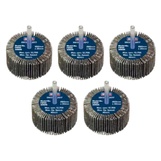 60 x 30mm Abrasive Flap Wheel with 6mm Shaft 60Grit - Pack of 5 [FW6030605]