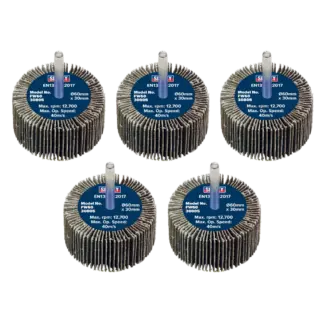 60 x 30mm Abrasive Flap Wheel with 6mm Shaft 80Grit - Pack of 5 [FW6030805]
