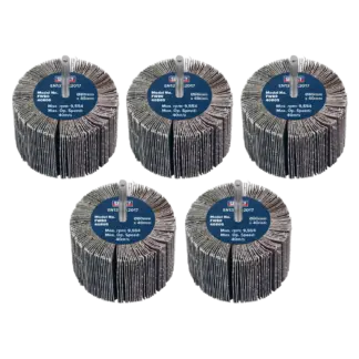 80 x 40mm Abrasive Flap Wheel with 6mm Shaft 80Grit - Pack of 5 [FW8040805]