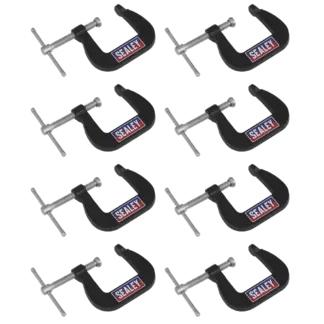 Junior C-Clamp Set 28 x 28mm 8pc [GCC05]