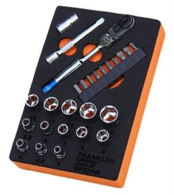 Gear F 26pce 6pt Socket and Mini Ratchet Set 1/4"dr