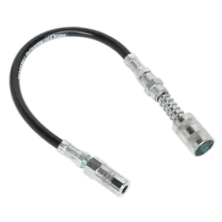 Flexible Rubber Grease Gun Delivery Hose with 4-Jaw Connector & Quick Release Coupling 300mm [GGSF300]