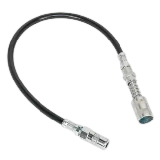 Flexible Rubber Grease Gun Delivery Hose with 4-Jaw Connector & Quick Release Coupling 450mm [GGSF450]