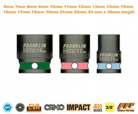Franklin 17pce GEAR F IMPACT SOCKETS 3/8" COLOUR CODED STD IN EVA
