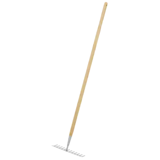 Premier Garden Rake with Long Ash Handle & Stainless Steel Tines [GTWH011]