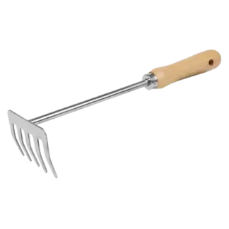 Premier Garden Hand Rake with Short Ash Handle & Stainless Steel Tines [GTWH020]