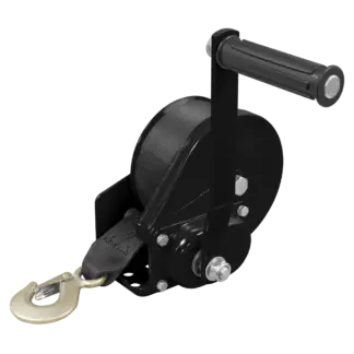 Geared Hand Winch with Brake & Webbing 540kg Capacity [GWW1200B]