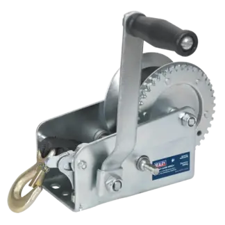 Geared Hand Winch with Webbing Strap 900kg Capacity [GWW2000M]