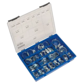 HI-GRIP® Zinc Plated Hose Clip Assortment 9.5-55mm 81pc [HCJ85AC]