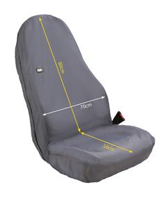 Winged Front Seat Cover Heavy Duty Black