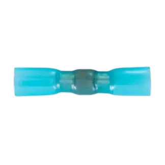 Heat Shrink Butt Connector with Crimp & Solder, Blue - Pack of 25 [HSSB25B]