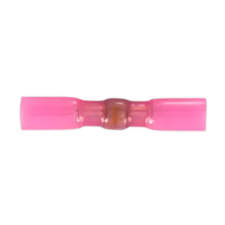 Heat Shrink Butt Connector with Crimp & Solder, Red - Pack of 25 [HSSB25R]