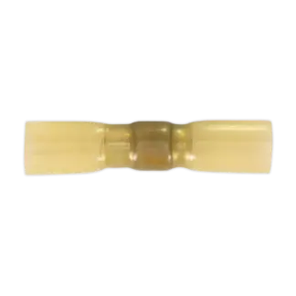 Heat Shrink Butt Connector with Crimp & Solder, Yellow - Pack of 25 [HSSB25Y]