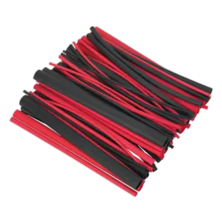 Adhesive Lined Heat Shrink Tubing Assortment 200mm 72pc - Black & Red [HSTAL72BR]