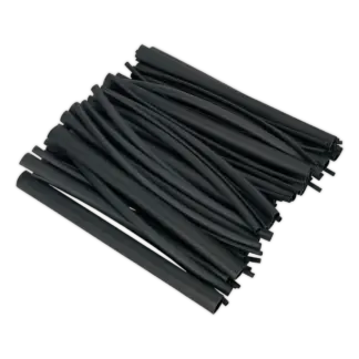 Adhesive Lined Heat Shrink Tubing Assortment 200mm 72pc - Black [HSTAL72B]