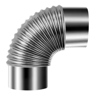 Stainless Steel Exhaust/Flue 90° Bend for IR13/IR16 100mm [IREX3]