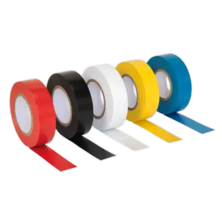 PVC Insulating Tape 19mm x 20m, Mixed Colours - Pack of 10 [ITMIX10]
