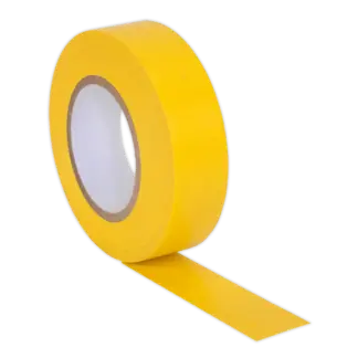 PVC Insulating Tape 19mm x 20m, Yellow - Pack of 10 [ITYEL10]