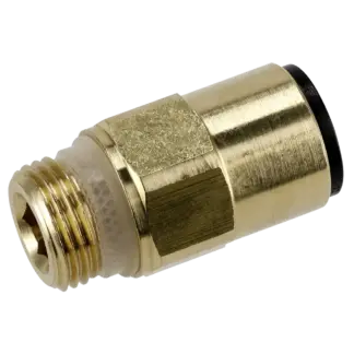 John Guest® Brass SuperThread Straight Adaptor 12mm x 3/8"BSP - Pack of 2 [JGBC1238]