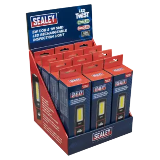 LED Twist® Rechargeable Inspection Light 5W COB & 1W SMD - Display Box of 12 [LED601DB]