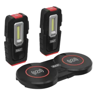 Inspection Light (x2) with Double Wireless Charging Base 3W COB & 1W SMD LED [LEDWCBCOMBO3]