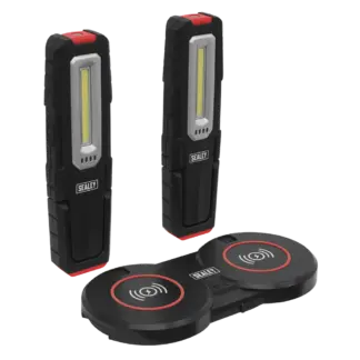 Inspection Light (x2) with Double Wireless Charging Base 5W COB & 1W SMD LED [LEDWCBCOMBO5]