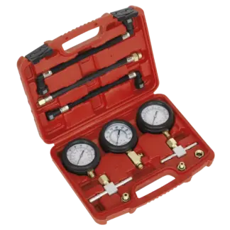 Motorcycle Compression & Fuel Pressure Gauge Set 3pc [MS100]