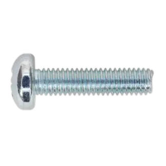 Zinc Plated Pan Head Pozi Machine Screw M6 x 25mm, DIN 7985Z - Pack of 50 [MSP625]