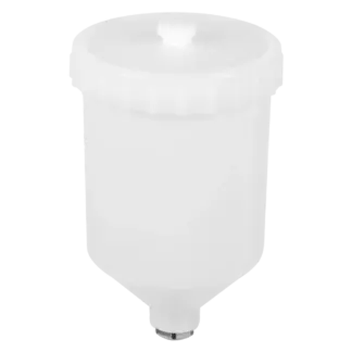 Paint Spray Gun Pot with Brass Fitting 600ml - White [PC01]