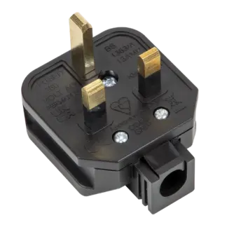 13A Heavy-Duty Rewirable Plug - Black [PL/13/3S]