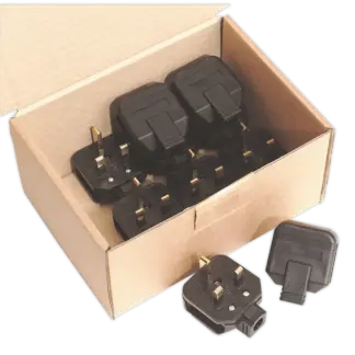 13A Heavy-Duty Rewirable Plug - Black - Pack of 10 [PL/13/3]