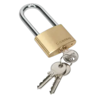 Brass Body Padlock Long Shackle 50mm [PL102L]