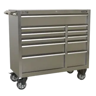 Premier™ Heavy-Duty Extra-Wide Rollcab 11 Drawer 1055mm - Stainless Steel [PTB105511SS]