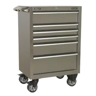 Premier™ Heavy-Duty Rollcab 6 Drawer 675mm - Stainless Steel [PTB67506SS]