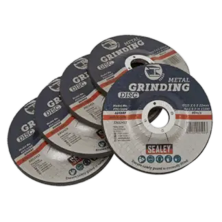 115 x 6mm Grinding Disc 22mm Bore - Pack of 5 [PTC/115G5]