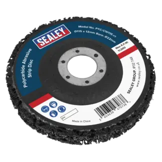 115 x 13mm Polycarbide Abrasive Strip Disc 22mm Bore - Black [PTC/CW115]