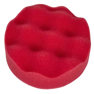 Hook-and-Loop Buffing & Polishing Foam Head 80 x 25mm - Red/Ultra-Soft [PTCCHW80R]