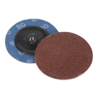 50mm Quick Change Sanding Disc 80Grit - Pack of 10 [PTCQC5080]