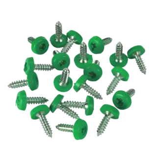 Numberplate Screws 4.8 x 18mm, Green - Pack of 50 [PTNPG]