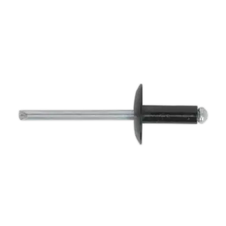 Aluminium Large Flange Rivet 4.8 x 18mm, Black - Pack of 200 [RAB4818L]