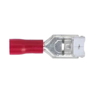 Piggy-Back Terminal 6.3mm, Red - Pack of 100 [RT17]