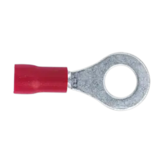 Easy-Entry Ring Terminal 6.4mm (1/4"), Red - Pack of 100 [RT26]