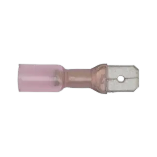 Heat Shrink Push-On Male Terminal 6.3mm, Red - Pack of 25 [RTSPM25]