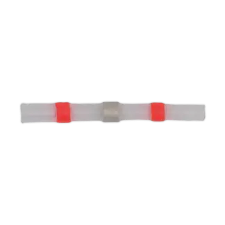 Heat Shrink Butt Connector Solder Terminal 22-18 AWG, Red - Pack of 25 [RTSSB25]
