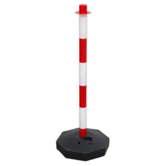 Red/White Post with Base [RWPB01]