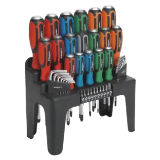Siegen Hammer-Thru Screwdriver, Hex Key & Bit Set 44pc [S01106]