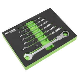 Flexi-Head Combination Ratchet Spanner Set 7pc [S01143]